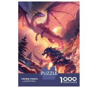 Jigsaw Puzzle 1000 Pieces Flying Dragon Flaming Wolf Puzzles for Adults Toy Wall Decor Hand Speed Race Deal As Gifts for The Whole Family 38x26cm/1000pcs
