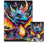 Jigsaw Puzzle 1000 Pieces Flying Dragon Graffiti Painting Impossible Jigsaw Puzzles for Adults Perfect for Halloween, Christmas, Birthday Gift 50x75CM/19.68x29.52inch