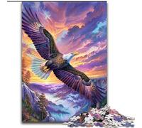 Jigsaw Puzzle 1000 Pieces Flying Eagle 1000-Piece Jigsaw Puzzle Challenging Brain Teaser for Teenagers, Perfect for Home Decor Or Gift (Size 26x38cm)