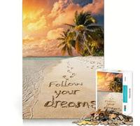 Jigsaw Puzzle 1000 Pieces Follow Your Dreams Accurate Joint Fun Mind Exercise Toy Peace Time Play Christmas Art Piece (38x52cm)