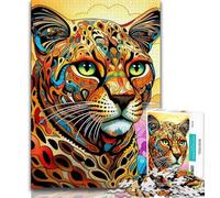 Jigsaw Puzzle 1000 Pieces for Adults African Leopard 1000 Pieces for Teenagers,is Ideal As Gifts for The Whole Family Suitable for And 14 (size 75x50cm)