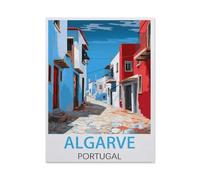 Jigsaw Puzzle 1000 Pieces for Adults，Algarve Portugal Vintage-Reiseposter，Large Puzzle Game Artwork for Adults Teens（38x52CM）-AI96