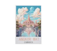 Jigsaw Puzzle 1000 Pieces for Adults，Angkor Wat Cambodia，Teens Boys Girls Puzzles Difficult Challenging Puzzle for Party Games Kids Family Friends（50x70cm）-FS25