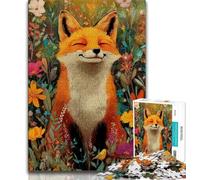 Jigsaw Puzzle 1000 Pieces for Adults Animal Fox 1000 Pieces for Teenagers,Birthday Present, Gifts, Wall Art for Age 14 Years Up (size 75x50cm)