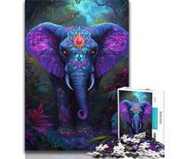 Jigsaw Puzzle 1000 Pieces for Adults Animal Magic Elephant Adult Jigsaw,learning Educational for Is Ideal As A Gift for The Whole Family 75x50cm
