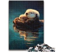 Jigsaw Puzzle 1000 Pieces for Adults Animal Otter 1000 Pieces for Adults,Family Educational Games Home Decoration Gift (26x38cm)