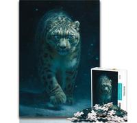 Jigsaw Puzzle 1000 Pieces for Adults Animal Snow Leopard 1000 Pieces for Teenagers,Family Game Stress Reliever Difficult Challenge Suitable for Couples (size 38x26cm)