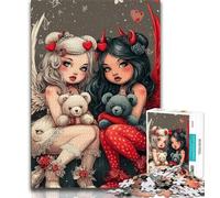 Jigsaw Puzzle 1000 Pieces for Adults Anime Evil Girl Puzzles for Teenagers,Fun Activity for Home, Rainy Days Toys, Birthday Gifts (size 75x50cm)