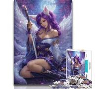 Jigsaw Puzzle 1000 Pieces for Adults Anime Fox Girl Puzzles for Teenagers,Fun Activity for Home, Rainy Days Toys, Birthday Gifts (size 38x26cm)