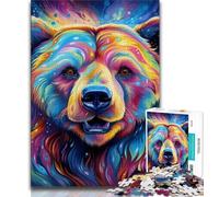 Jigsaw Puzzle 1000 Pieces for Adults Art Animal Bear 1000 Pieces for Teenagers,Challenging Family Activity Games DIY Toy for Home Wall Decor Gifts 38x26cm