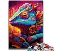 Jigsaw Puzzle 1000 Pieces for Adults Art Chameleon Adult Jigsaw,learning Educational for Is Ideal As A Gift for The Whole Family (26x38cm)