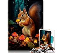 Jigsaw Puzzle 1000 Pieces for Adults Art Cute Squirrel 1000 Pieces for Teenagers,Family Game Stress Reliever Difficult Challenge Suitable for Couples (size 38x26cm)