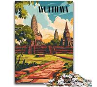 Jigsaw Puzzle 1000 Pieces for Adults Ayutthaya Ruins 1000 Pieces for Teenagers,Birthday Present, Gifts, Wall Art for Ages 14+ (50x75cm)