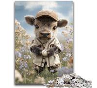 Jigsaw Puzzle 1000 Pieces for Adults Baby Buffalo 1000 Pieces for Adults,Brain Intelligence Challenge Addictive Toys for Home Decoration (26x38cm)