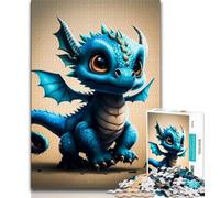 Jigsaw Puzzle 1000 Pieces for Adults Baby Dragon 1000 Pieces for Teenagers,Enhance Love between Couples for Ages 14+ 38x26cm