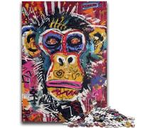 Jigsaw Puzzle 1000 Pieces for Adults Basquiat Chimpanzee Puzzles,Challenging Family Activity Games DIY Toy for Home Wall Decor Gifts (26x38cm)