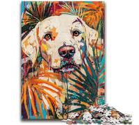 Jigsaw Puzzle 1000 Pieces for Adults Basquiat-style Labrador 1000 Piece Puzzle,Educational Games Home Decoration Birthday Present, Gifts, Wall Art (26x38cm)