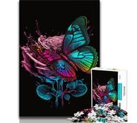 Jigsaw Puzzle 1000 Pieces for Adults Beautiful Butterfly 1000 Pieces for Adults,Challenging Game for The Whole for Women, Gifts for Men (size 75x50cm)