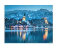 Jigsaw Puzzle 1000 Pieces for Adults，Beautiful View of Lake Bled with Castle, Slovenia，Large Puzzle Game Artwork for Adults Teens, Family Decorations, Unique Puzzle Gift（75x50cm）-U22
