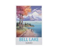 Jigsaw Puzzle 1000 Pieces for Adults，Bell Lake Idaho，Teens Boys Girls Puzzles Difficult Thick Sturdy Pieces Challenging Puzzle for Party Games（50x70cm）-FO89