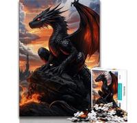 Jigsaw Puzzle 1000 Pieces for Adults Black Dragon 1000 Pieces for Adults,Family Educational Games Home Decoration Gift 38x26cm
