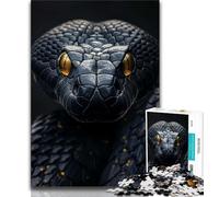 Jigsaw Puzzle 1000 Pieces for Adults Black Snake 1000 Piece Jigsaw,Family Activity Fun at Home Activities, Birthday Present,Travel Gifts (size 75x50cm)