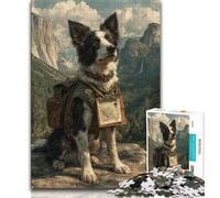 Jigsaw Puzzle 1000 Pieces for Adults Border Collie 1000 Pieces for Teenagers,Birthday Present, Gifts, Wall Art for Age 14 Years Up (size 38x26cm)