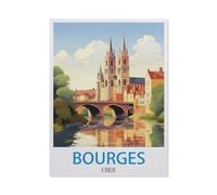 Jigsaw Puzzle 1000 Pieces for Adults，Bourges Cher，Kids Teens Large Families Puzzle Game（75x50cm）-GQ15
