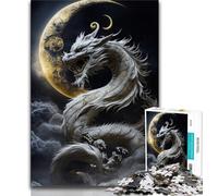 Jigsaw Puzzle 1000 Pieces for Adults Brave Dragon 1000 Pieces for Teenagers,Family Game Stress Reliever Difficult Challenge Suitable for Couples (size 75x50cm)