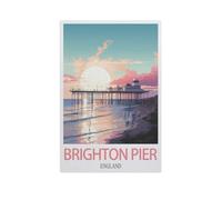 Jigsaw Puzzle 1000 Pieces for Adults，Brighton Pier England，Teens Boys Girls Puzzles Difficult Thick Sturdy Pieces Challenging Puzzle for Party Games（75x50cm）-AI64