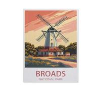 Jigsaw Puzzle 1000 Pieces for Adults,Broads National Park England,Teens Boys Girls Puzzles Difficult Challenging Puzzle for Party Games Kids Family Friends(75x50cm)-AY4