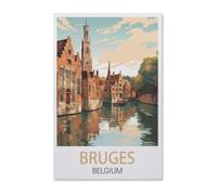 Jigsaw Puzzle 1000 Pieces for Adults,Bruges Belgium,Large Puzzle Game Artwork for Adults Teens, Family Decorations, Unique Puzzle Gift-AB376-26x38cm