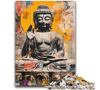 Jigsaw Puzzle 1000 Pieces for Adults Buddha Graffiti 1000 Pieces for Teenagers,Challenging Family Activity Games DIY Toy for Home Wall Decor Gifts (75x50cm)