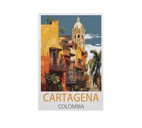 Jigsaw Puzzle 1000 Pieces for Adults，Cartagena Colombia，Teens Boys Girls Puzzles Difficult Thick Sturdy Pieces Challenging Puzzle for Party Games（38x52cm）-FS29