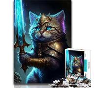 Jigsaw Puzzle 1000 Pieces for Adults Cat Holding First Mythic 1000 Pieces for Adults,Family Educational Games Home Decoration Gift 38x26cm