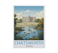 Jigsaw Puzzle 1000 Pieces for Adults，Chatsworth England，Large Puzzle Game Artwork for Adults Teens（50x70cm）-EO96