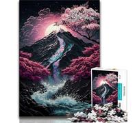 Jigsaw Puzzle 1000 Pieces for Adults Cherry Blossom Japan Art 1000 Piece Jigsaw,Family Activity Fun at Home Activities, Birthday Present,Travel Gifts (size 75x50cm)