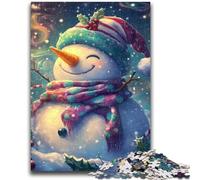 Jigsaw Puzzle 1000 Pieces for Adults Christmas Snowman Adult Jigsaw,learning Educational for Is Ideal As A Gift for The Whole Family (26x38cm)