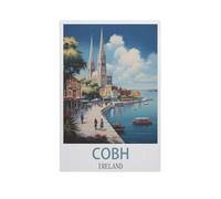 Jigsaw Puzzle 1000 Pieces for Adults，Cobh Ireland，Teens Boys Girls Puzzles Difficult Thick Sturdy Pieces Challenging Puzzle for Party Games（75x50cm）-J51