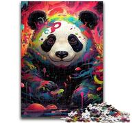 Jigsaw Puzzle 1000 Pieces for Adults Colorful Animal Panda Jigsaw,Stress Reliever Staycation Kill Time Parent-child Interaction (26x38cm)