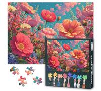 Jigsaw Puzzle 1000 Pieces for Adults, Colorful Flowers Adult Puzzles, 1000 Piece Puzzles, Natural Flowers Puzzle Perfect for Game Nights Educational Toy Finished Size 50 x 70 cm