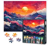 Jigsaw Puzzle 1000 Pieces for Adults, Colorful Whimsical Wave 1000 Piece Jigsaw Puzzles, Abstract Mountain Landscape Adult Puzzles, Educational Toy Finished Size 50x70 cm