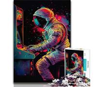 Jigsaw Puzzle 1000 Pieces for Adults Colour Space Astronauts 1000 Pieces for Teenagers,Birthday Present, Gifts, Wall Art for Age 14 Years Up (size 38x26cm)