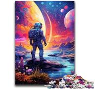 Jigsaw Puzzle 1000 Pieces for Adults Colourful Astronaut Adult Jigsaw,learning Educational for Is Ideal As A Gift for The Whole Family (75x50cm)