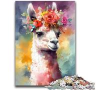 Jigsaw Puzzle 1000 Pieces for Adults Colourful Baby Alpaca Teenager Puzzles,Quiz Game Wall Decoration Unique Birthday And Xmas Gifts (75x50cm)