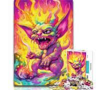 Jigsaw Puzzle 1000 Pieces for Adults Colourful Psychedelic Monsters 1000 Pieces for Teenagers,is Ideal As Gifts for The Whole Family Suitable for And 14 (size 38x26cm)