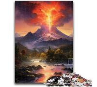 Jigsaw Puzzle 1000 Pieces for Adults Colourful Volcanoes Jigsaw,Stress Reliever Staycation Kill Time Parent-child Interaction (26x38cm)