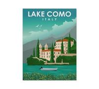 Jigsaw Puzzle 1000 Pieces for Adults，Comer See Italien Vintage Reiseposter，Teens Boys Girls Puzzles Difficult Thick Sturdy Pieces Challenging Puzzle for Party Games 50x70cm-AK46