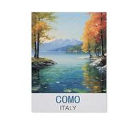 Jigsaw Puzzle 1000 Pieces for Adults，Como Italy Vintage Travel Poster，Large Puzzle Game Artwork for Adults Teens, Family Decorations, Unique Puzzle Gift（38x26cm）-H8