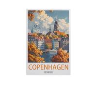 Jigsaw Puzzle 1000 Pieces for Adults，Copenhagen Denmark，Large Puzzle Game Artwork for Adults Teens, Family Decorations, Unique Puzzle Gift（50x70cm）-AI85